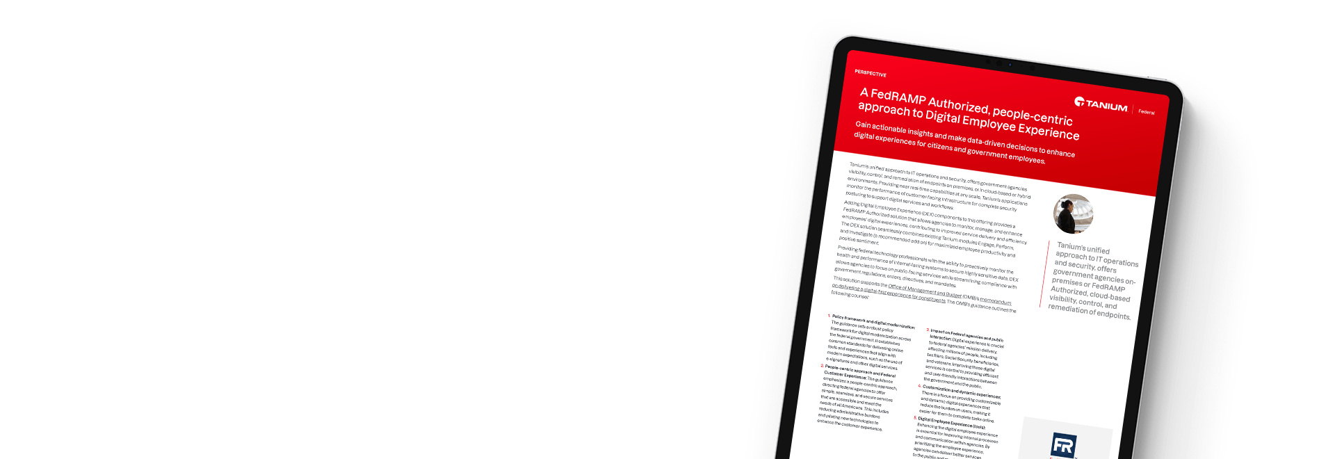 Tanium Digital Employee Experience FedRAMP authorized solution brief