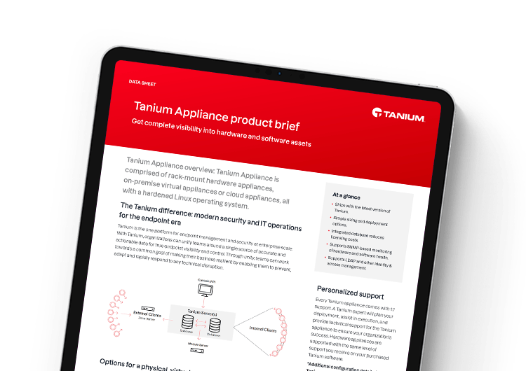 Tanium Infrastructure product brief