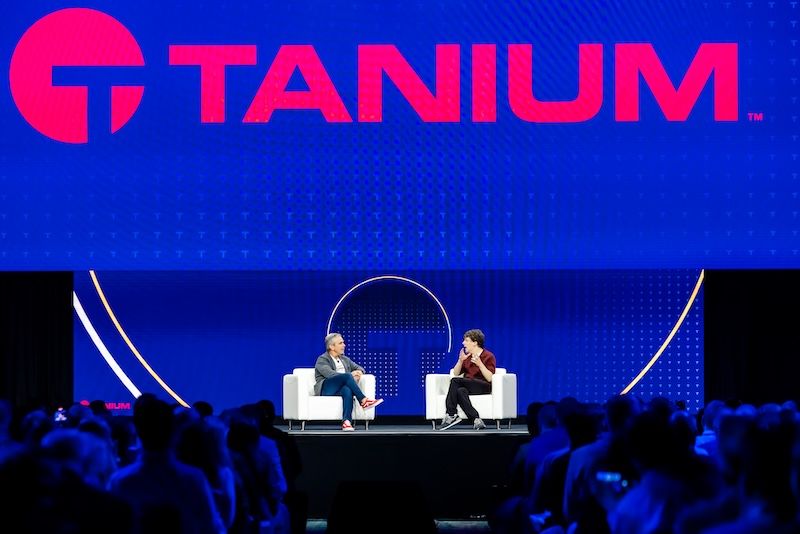 Converge 2025 Tanium CEO Dan Streetman and Academy Award-nominated actor and filmmaker Jesse Eisenberg