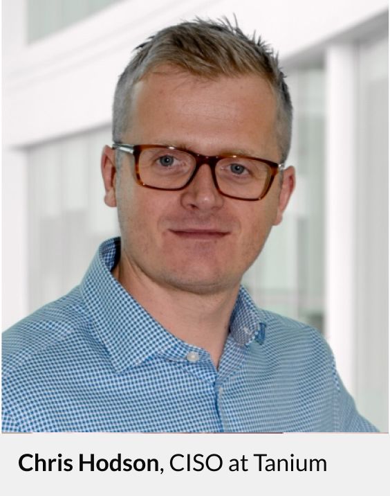 Professional headshot of Chris Hodson, CISO at Tanium