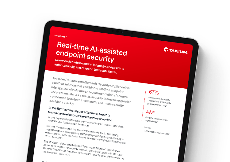 Tanium & Microsoft Security Copilot: Real-time AI-assisted endpoint security