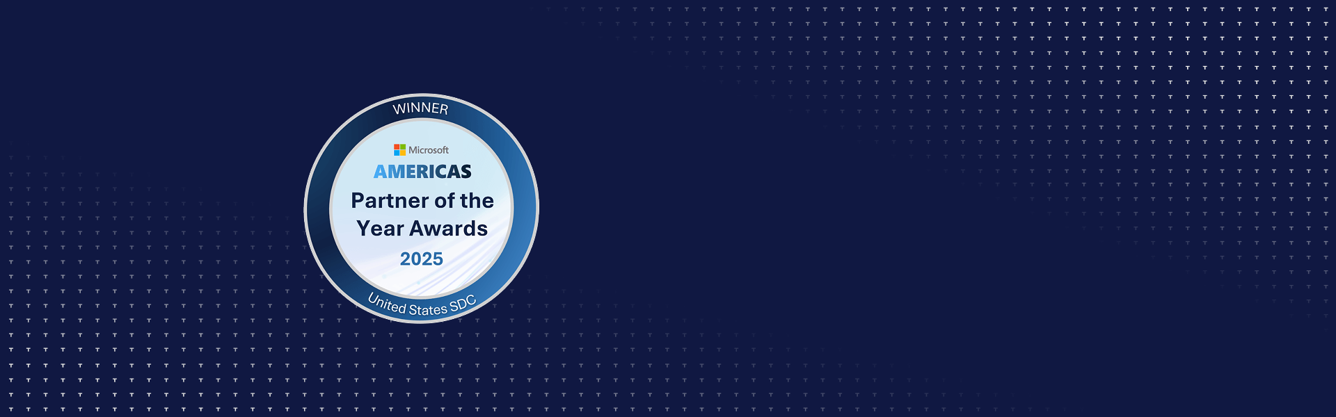 Tanium Microsoft Partner of the Year 2025 award banner