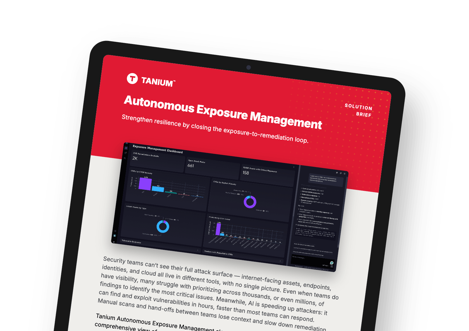 At a Glance - Tanium Autonomous Exposure Management