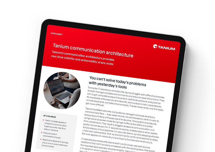 mobile featured image: Tanium architecture data sheet