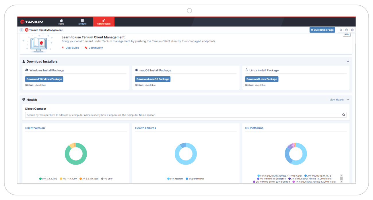 One client, no extra agents or infrastructure