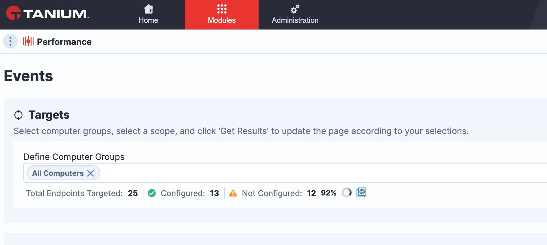 Investigate endpoint data from the Tanium console