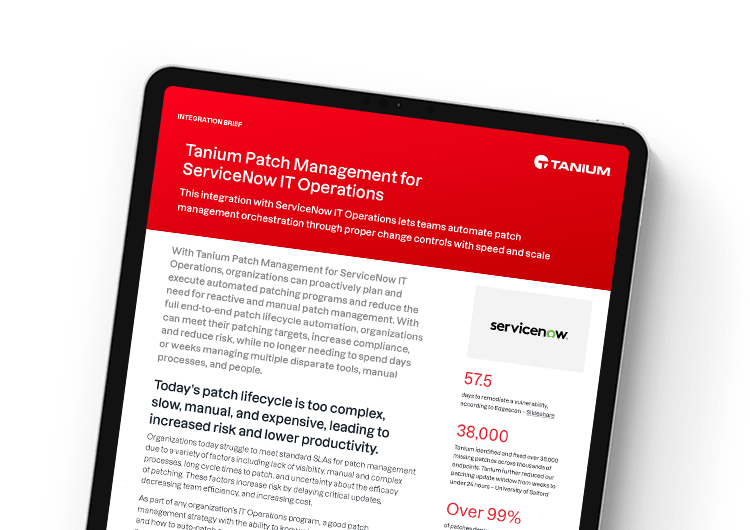 Mobile featured image: Tanium Patch Management for ServiceNow IT Ops