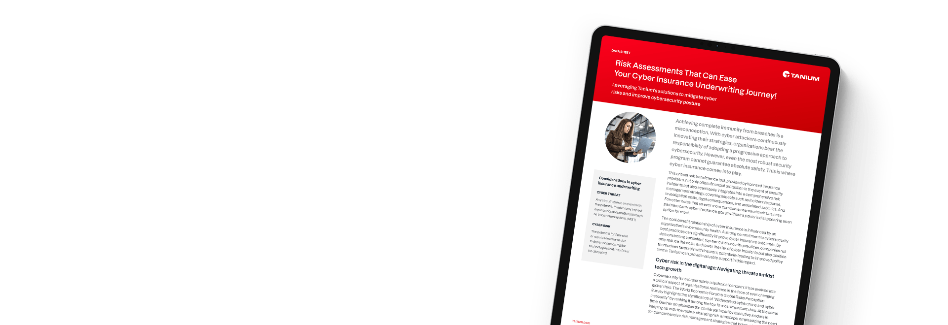 Risk assessments for cyber insurance underwriting with Tanium