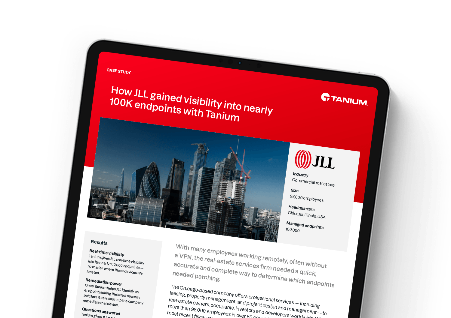 How JLL gained visibility into nearly 100K endpoints with Tanium