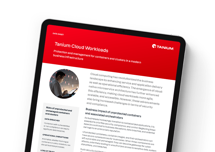 Mobile featured image: Tanium Cloud Workloads data sheet