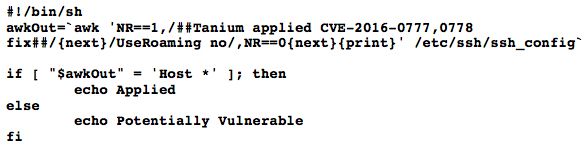 Shell script for verifying OpenSSH vulnerability remediation status