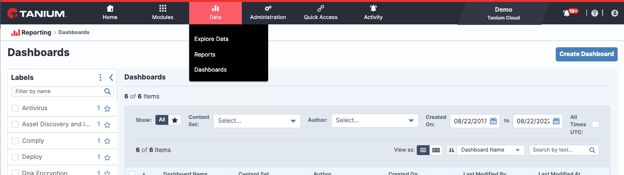 Data Navigation Screenshot