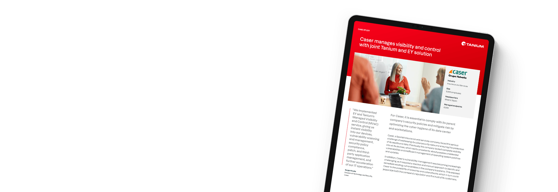 Caser case study on visibility and control with Tanium and EY
